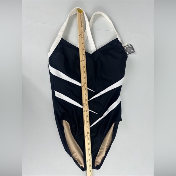 NWT Vtg Carol Wior Size 14 Slimsuit Piece USA Swimsuit Underwire Versatile Strap - Picture 4 of 7